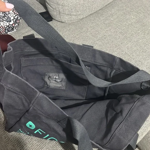 FIGS Charcoal Canvas Tote - Picture 6 of 7